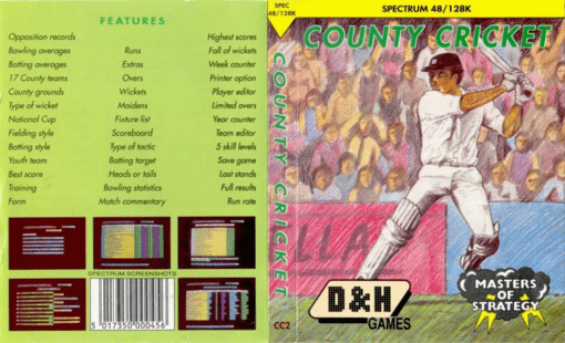 County Cricket box art for ZX Spectrum
